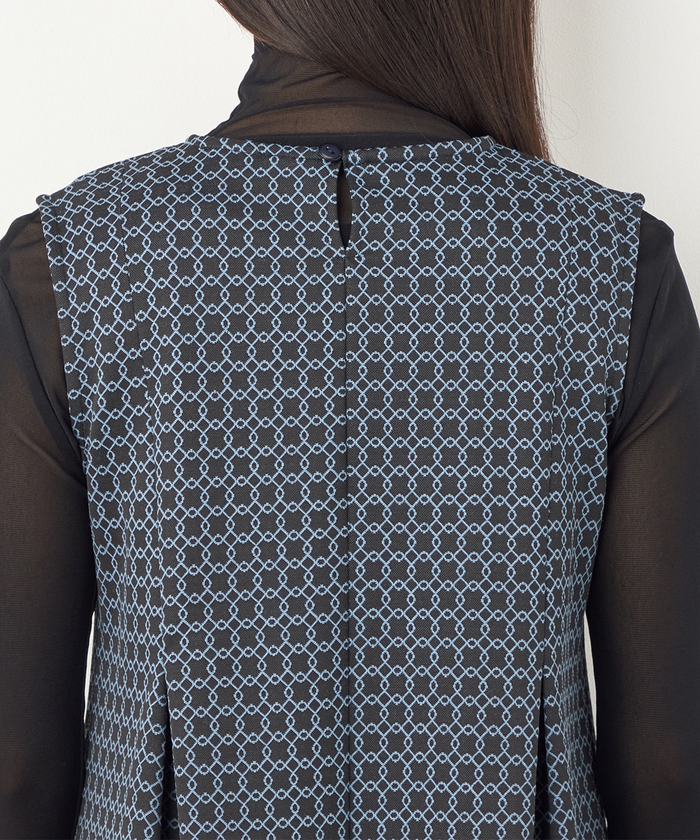 スクエアジャカードワンピース