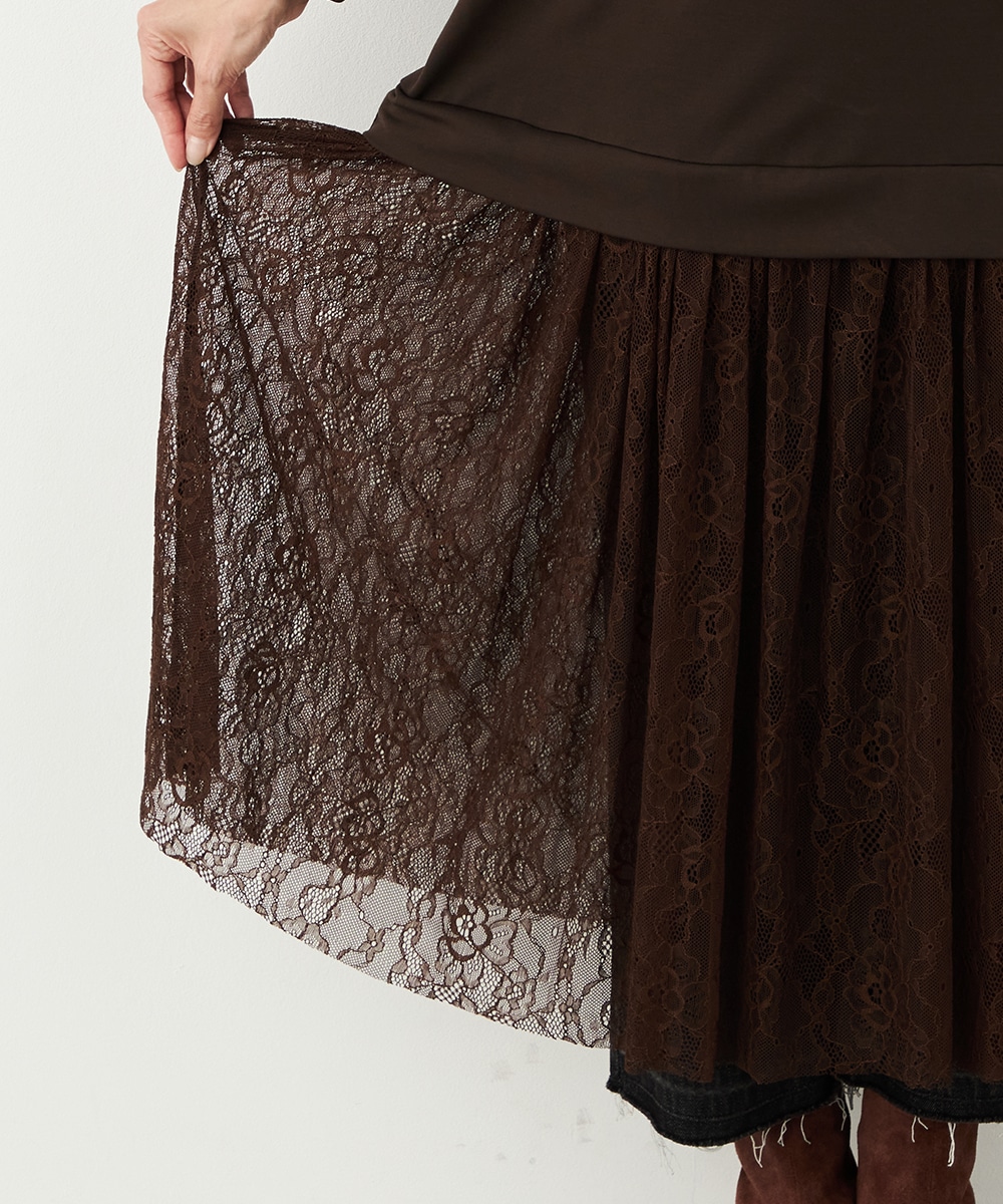 レース切り替えワンピース