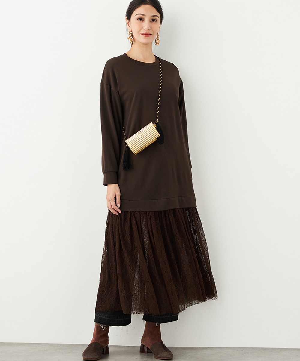 レース切り替えワンピース