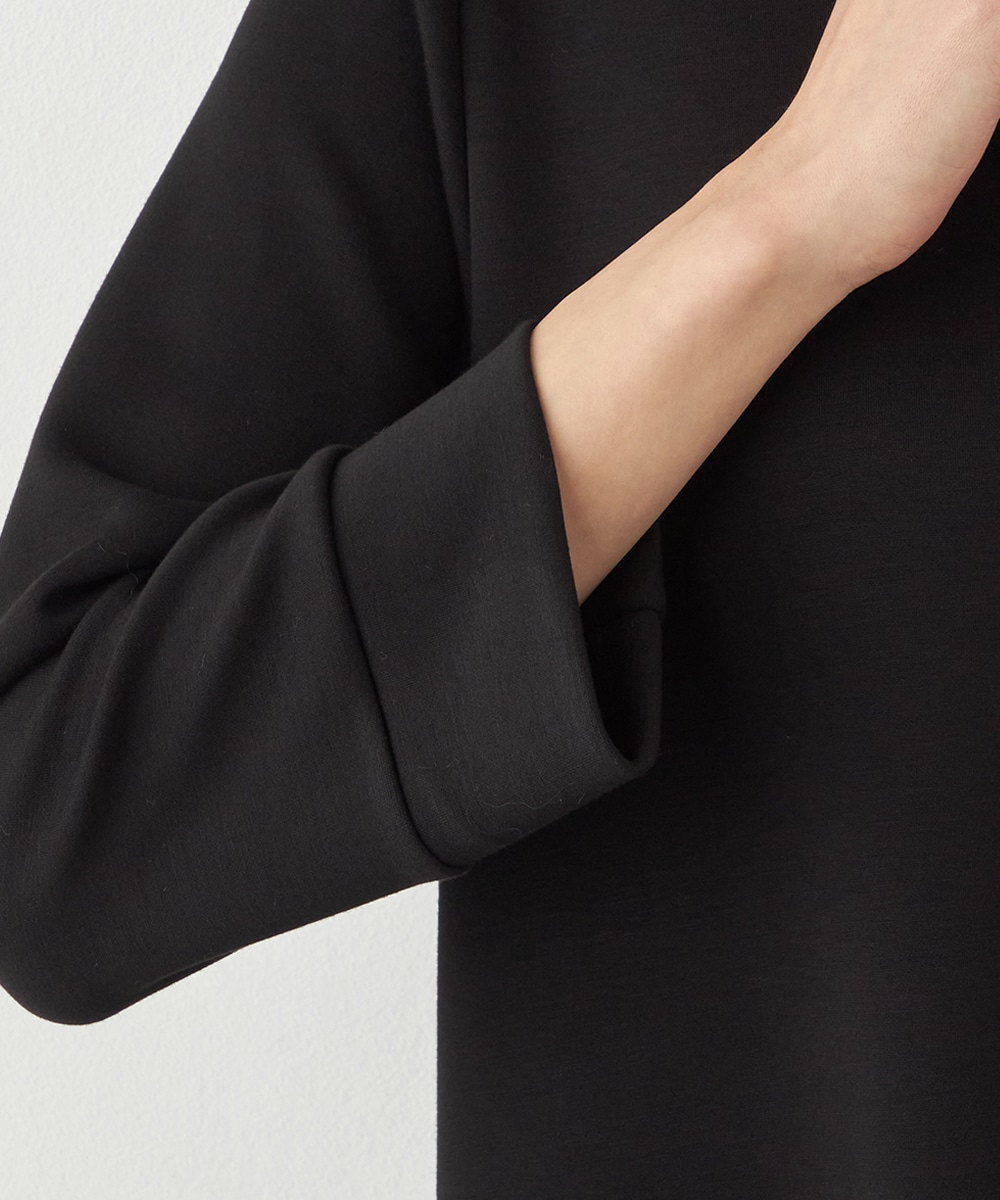 フリル切り替えサックワンピース