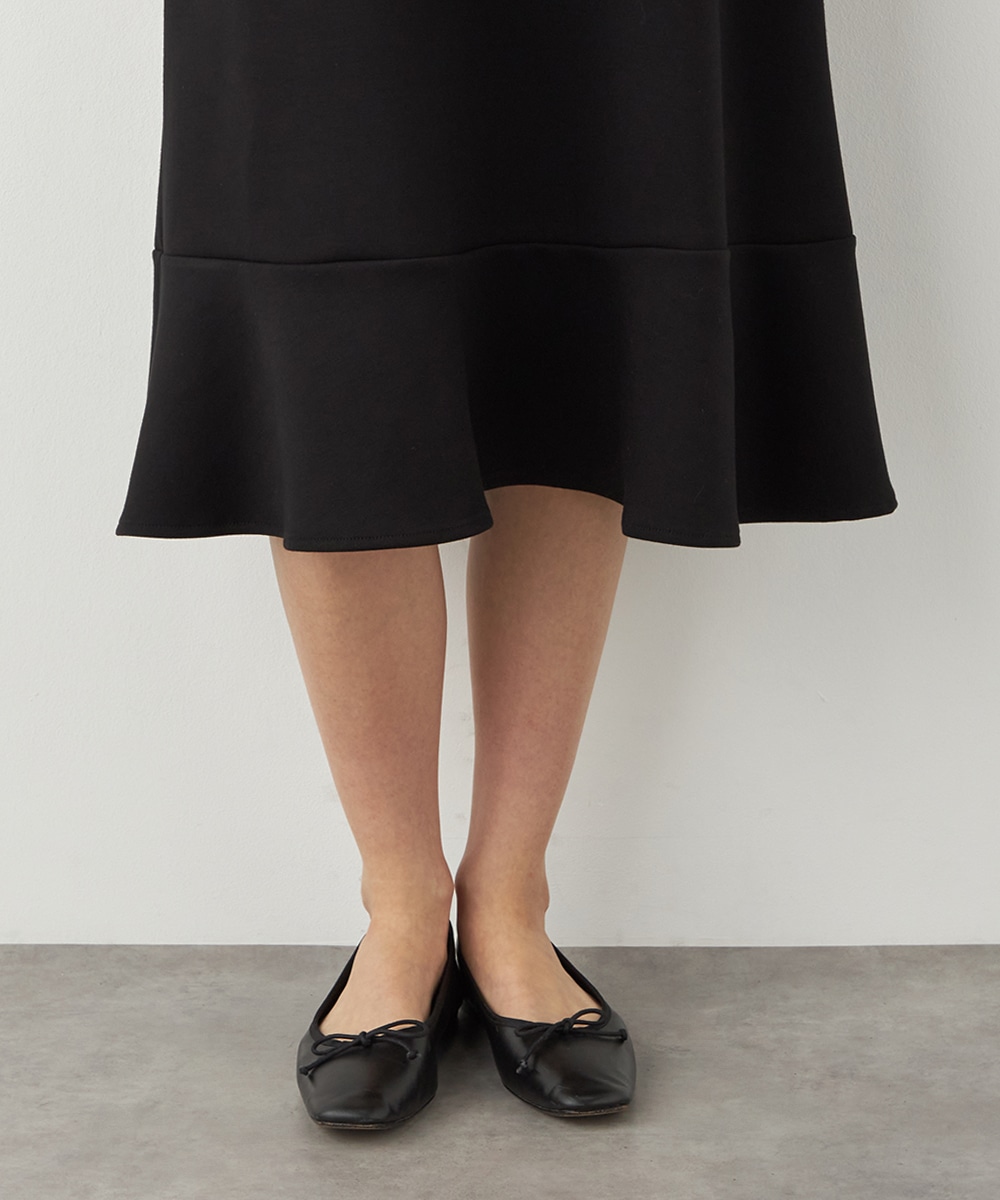 フリル切り替えサックワンピース