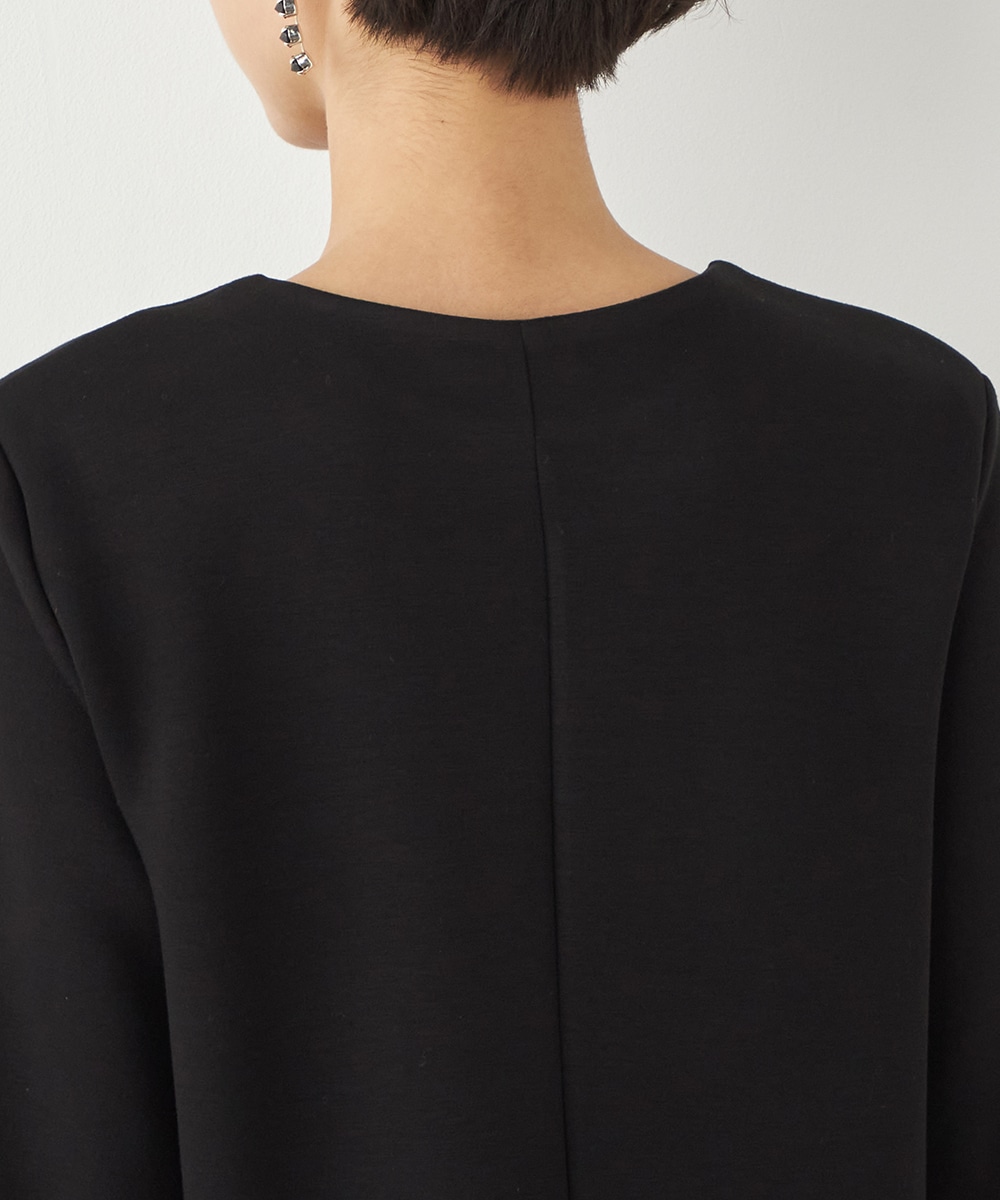 フリル切り替えサックワンピース