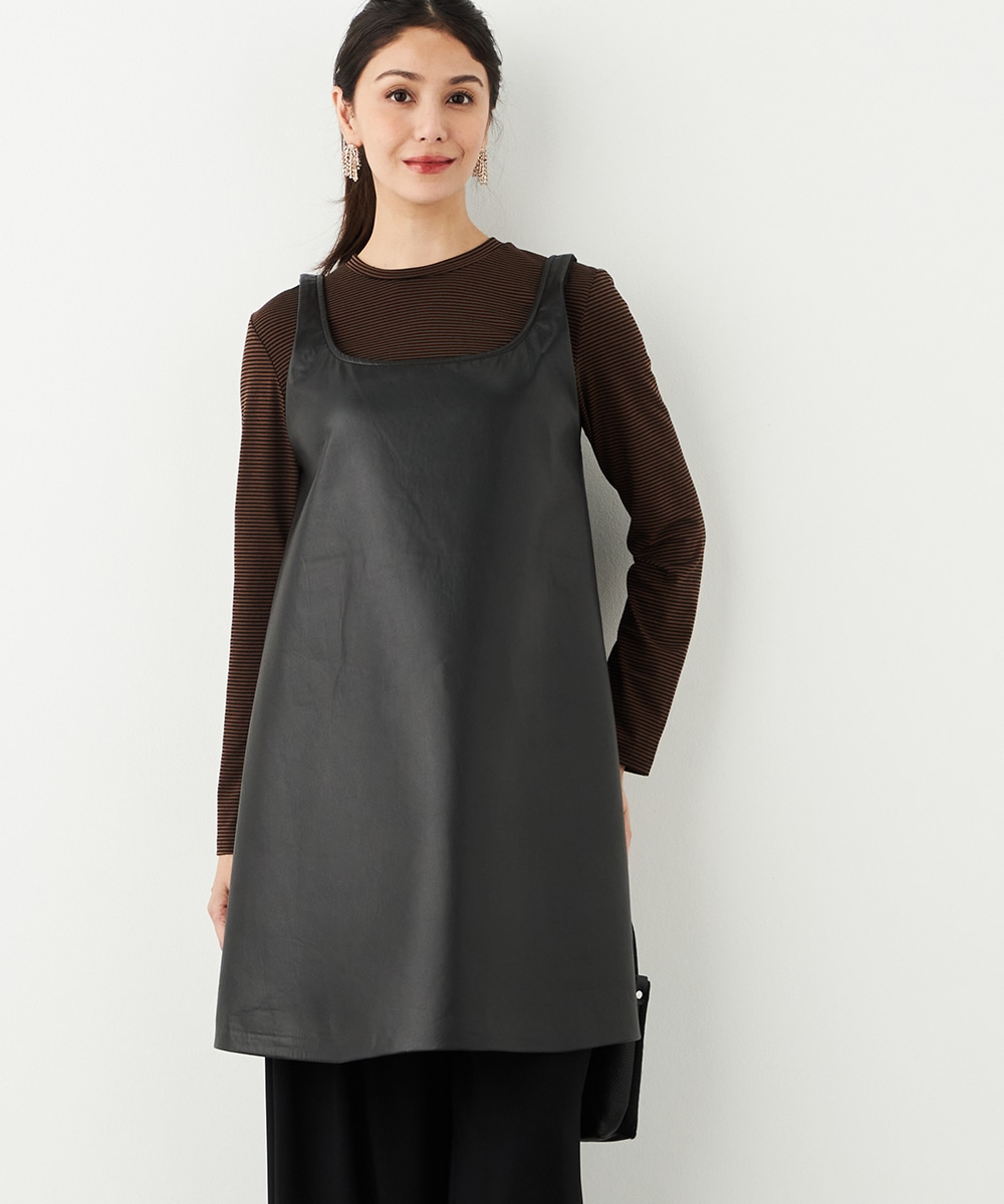 エコレザージャンパースカート×セット