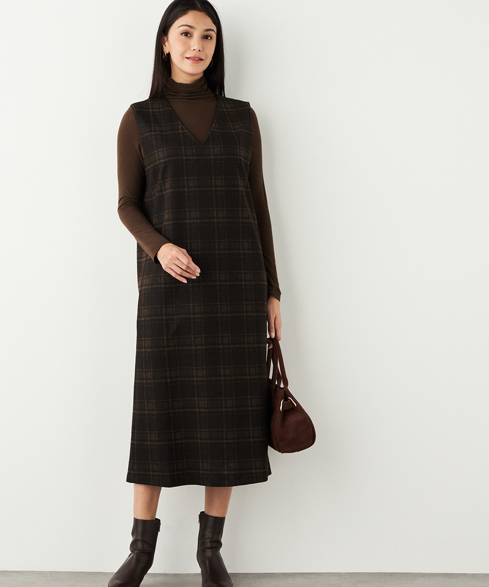 チェックジャンパースカート