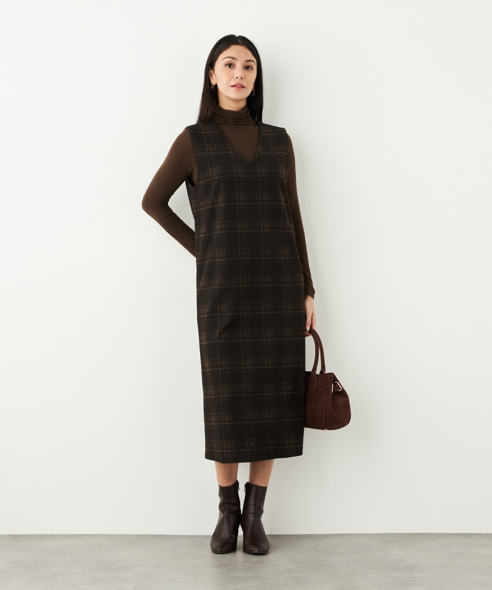 チェックジャンパースカート