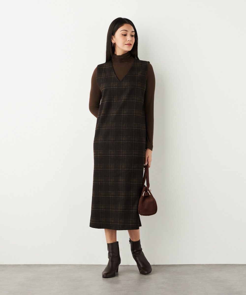 チェックジャンパースカート