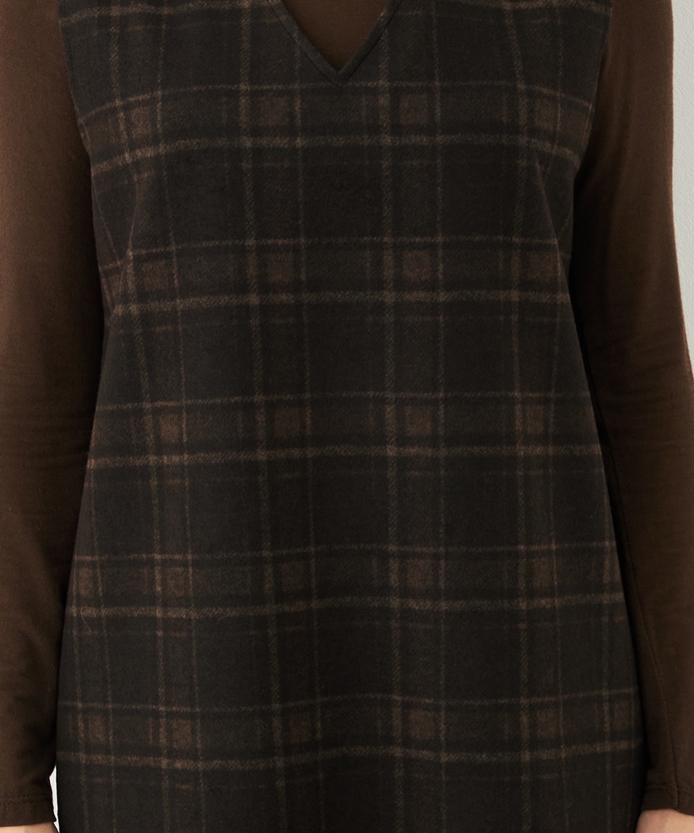 チェックジャンパースカート