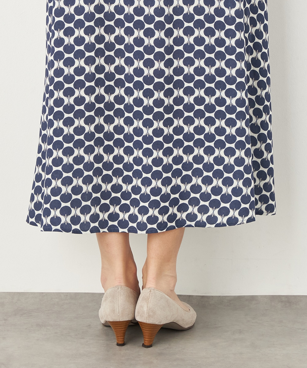 シェルプリントシャツワンピース