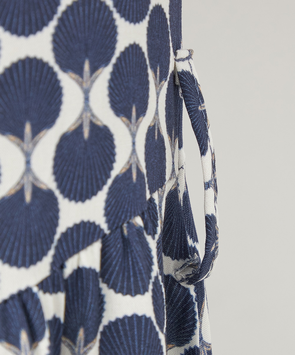 シェルプリントシャツワンピース