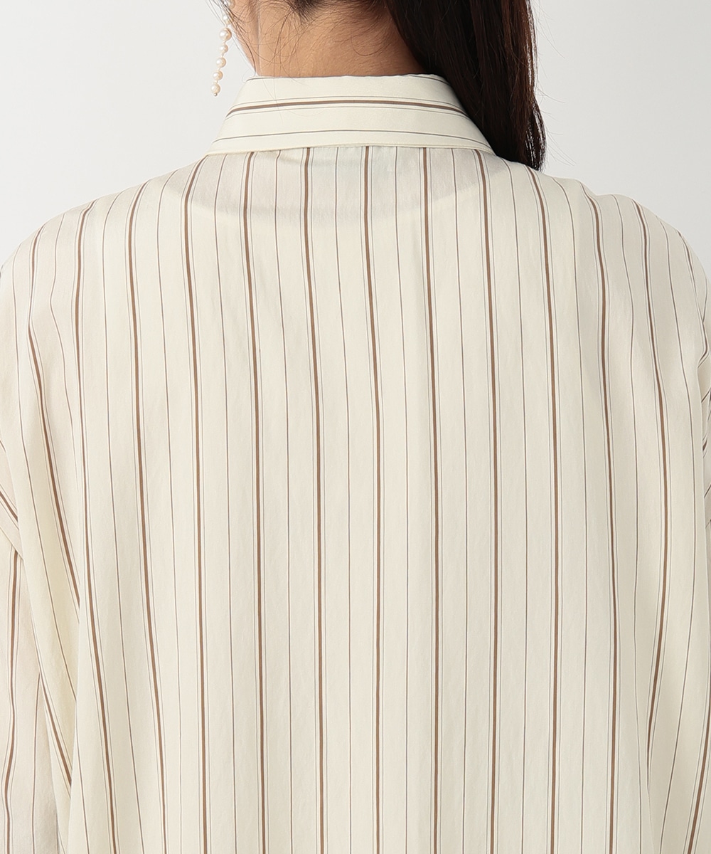 ストライプシャツワンピース