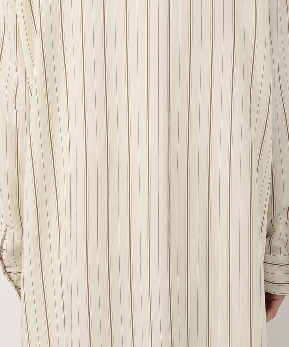 ストライプシャツワンピース