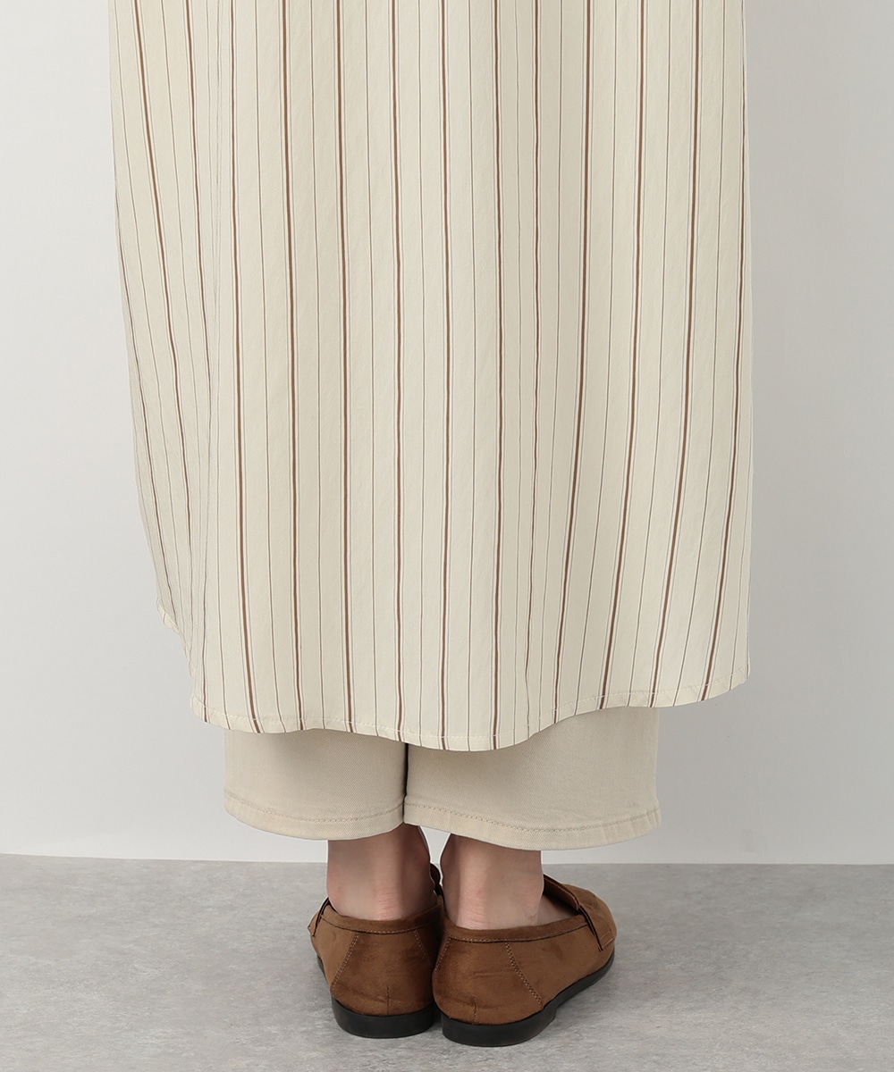 ストライプシャツワンピース