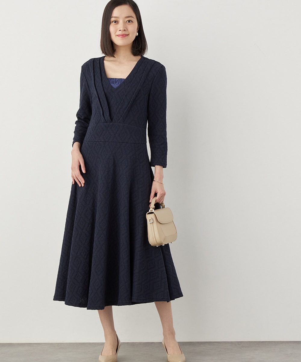 スクエアジャカードワンピース