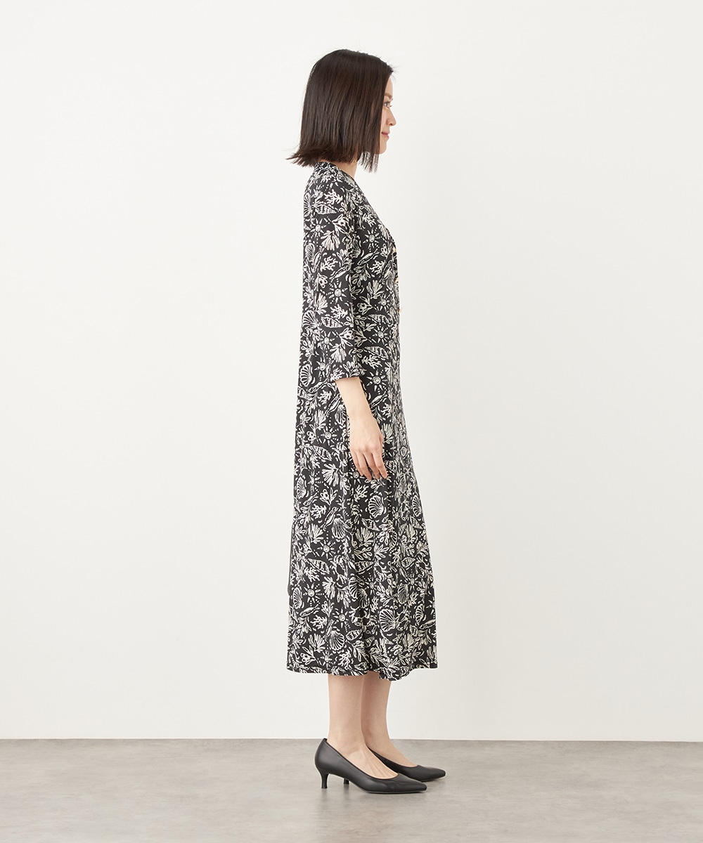 シェルプリントジャージワンピース