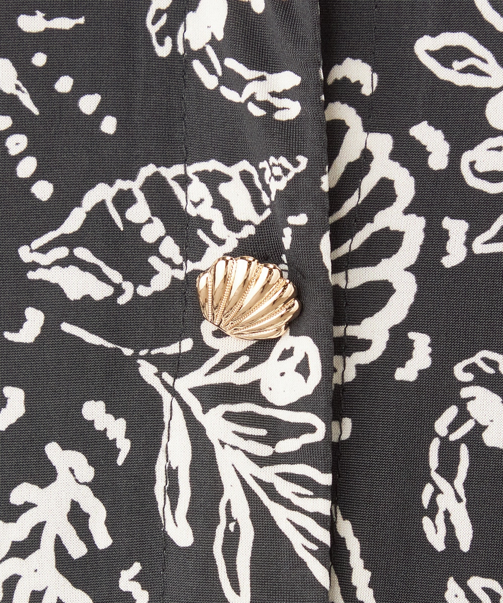 シェルプリントジャージワンピース