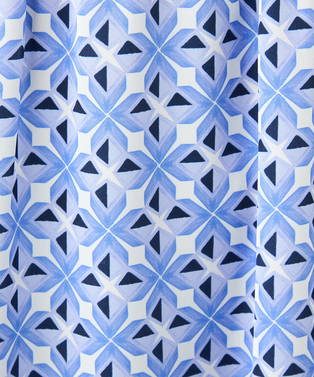 幾何学プリントワンピース