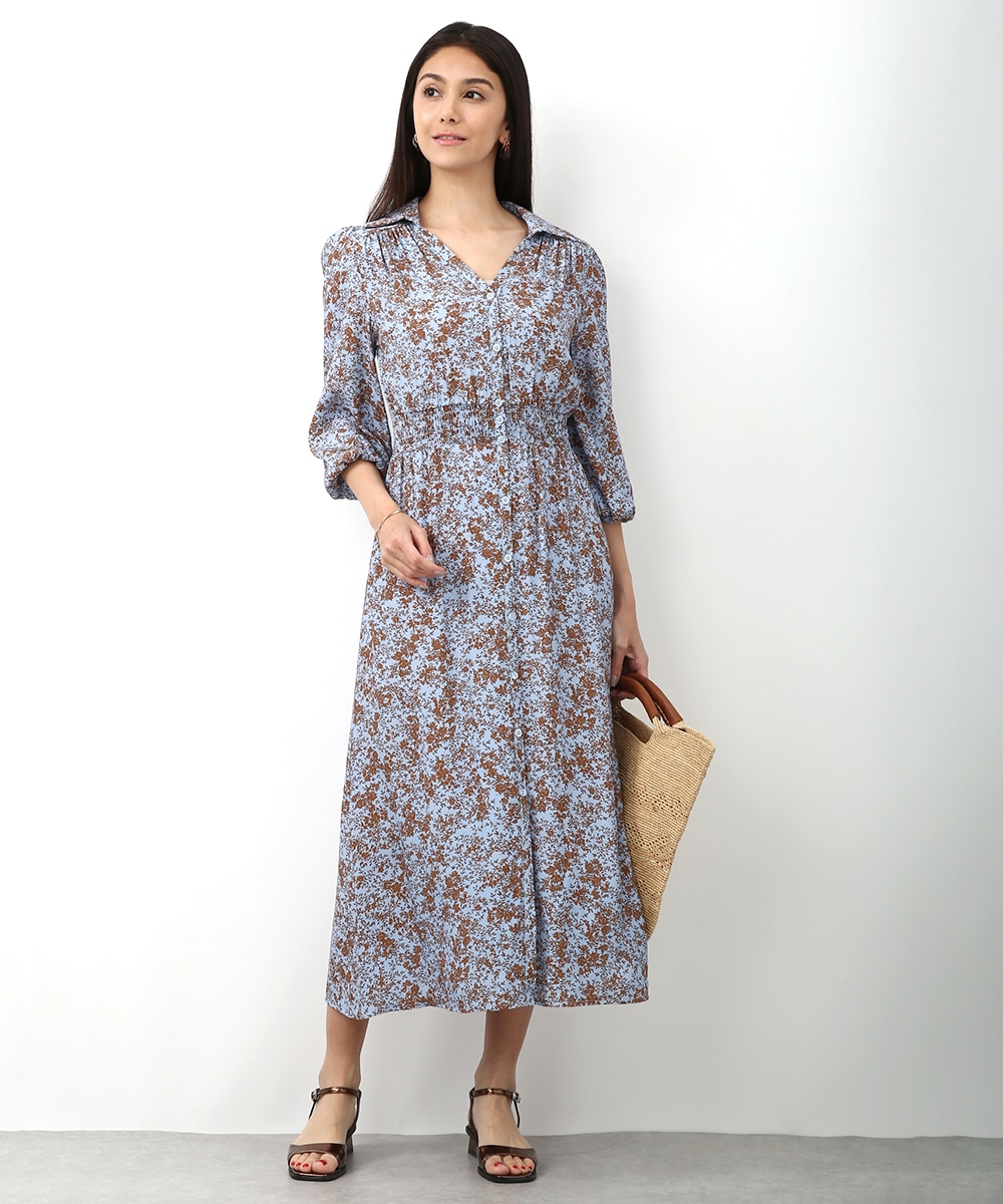  armoire capriceのプチフラワーウエストシャーリングワンピース