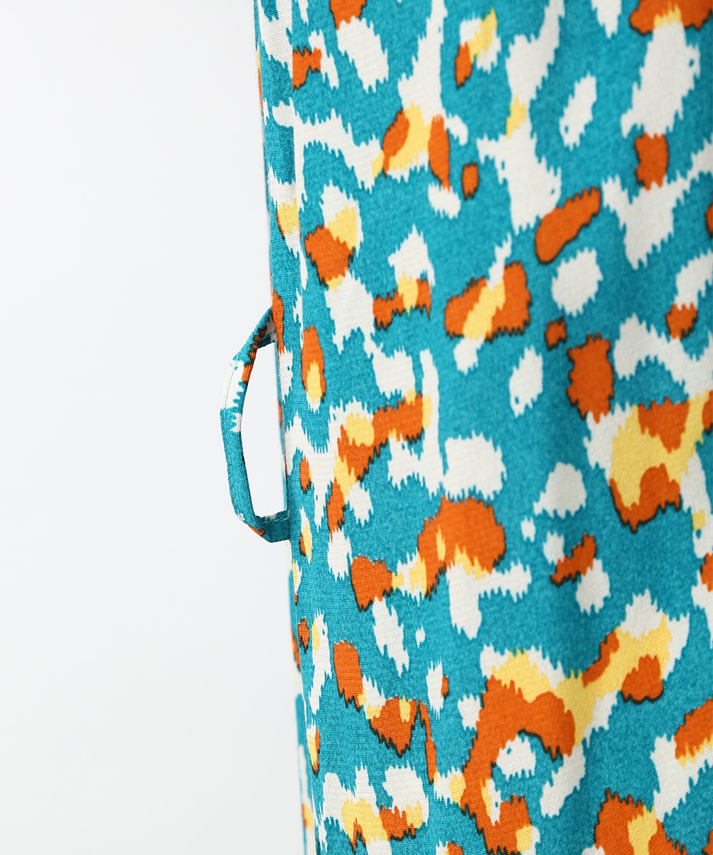 ぼかしプリントフレアスリーブワンピース