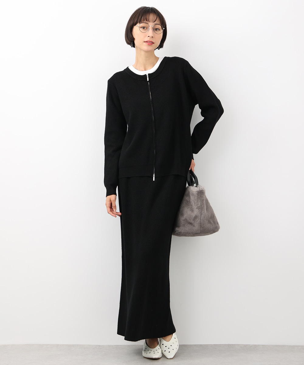 ZIPニット×スカートセット