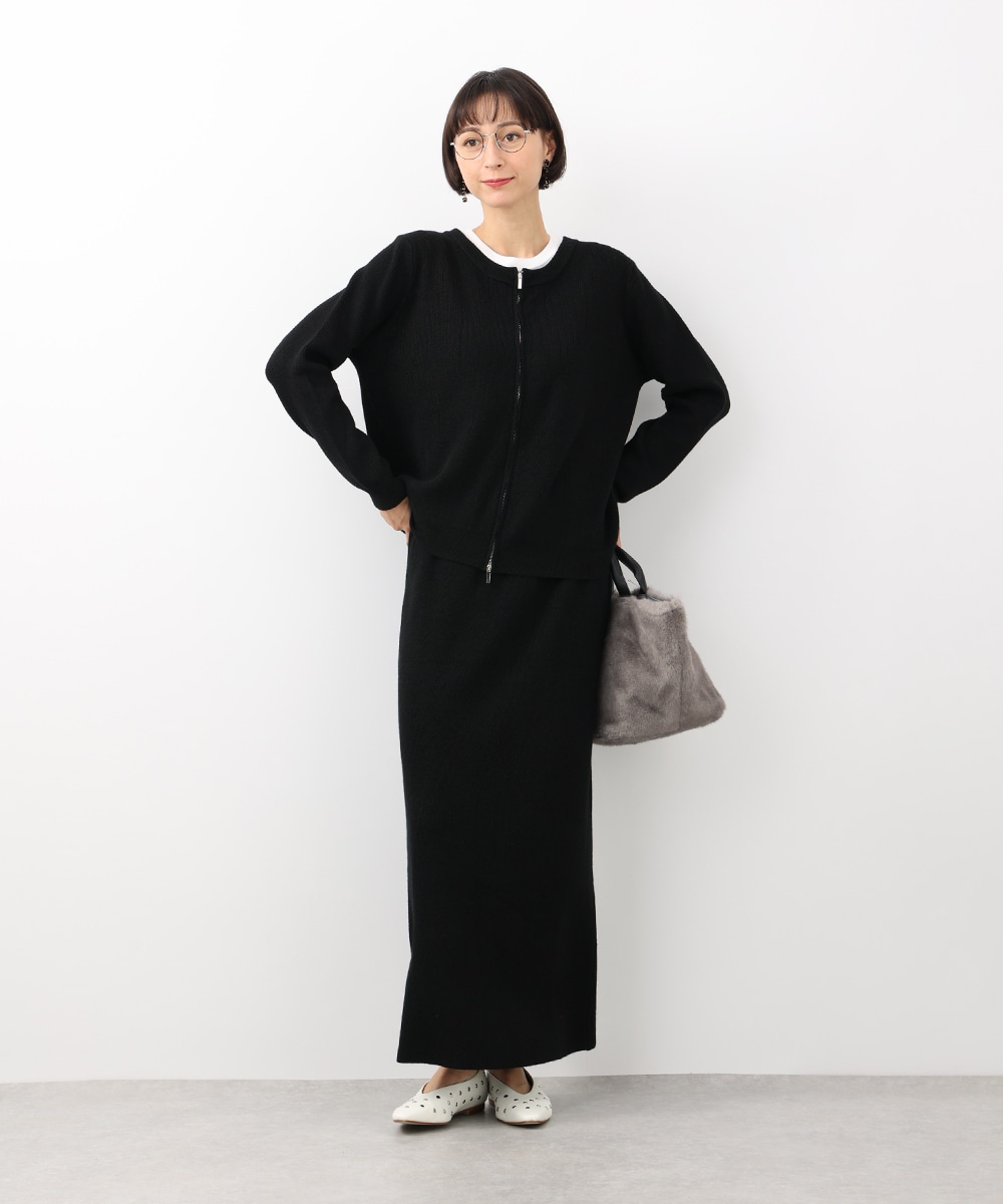 ZIPニット×スカートセット