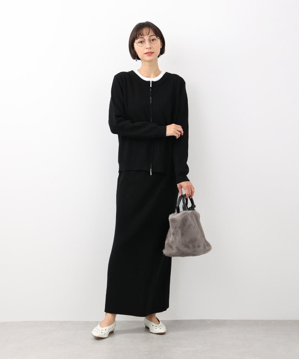 ZIPニット×スカートセット