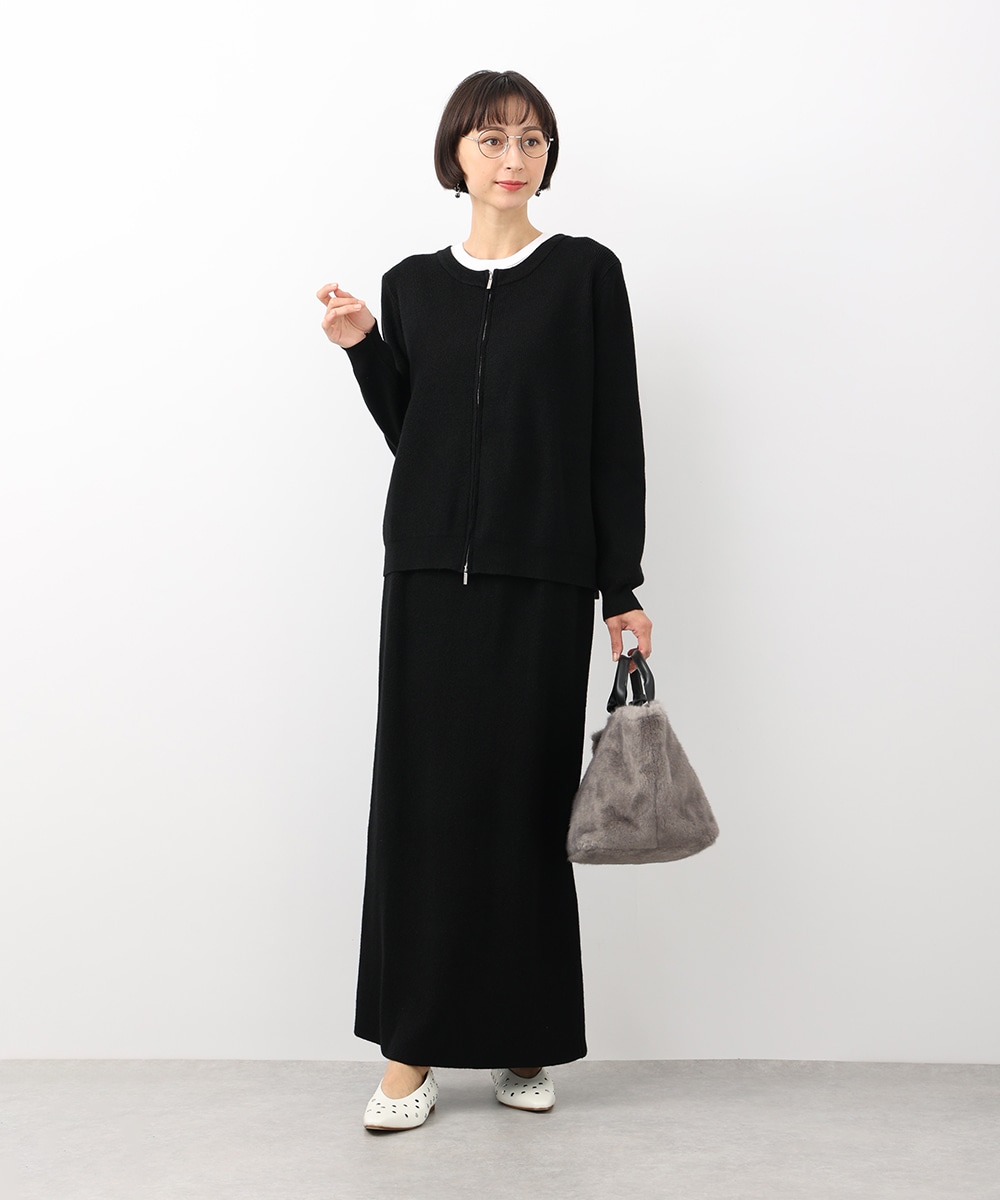 ZIPニット×スカートセット