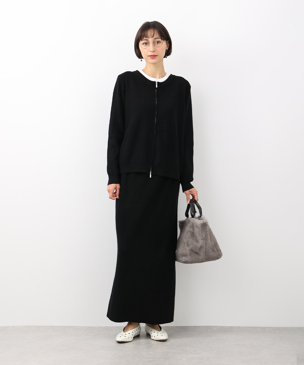 ZIPニット×スカートセット