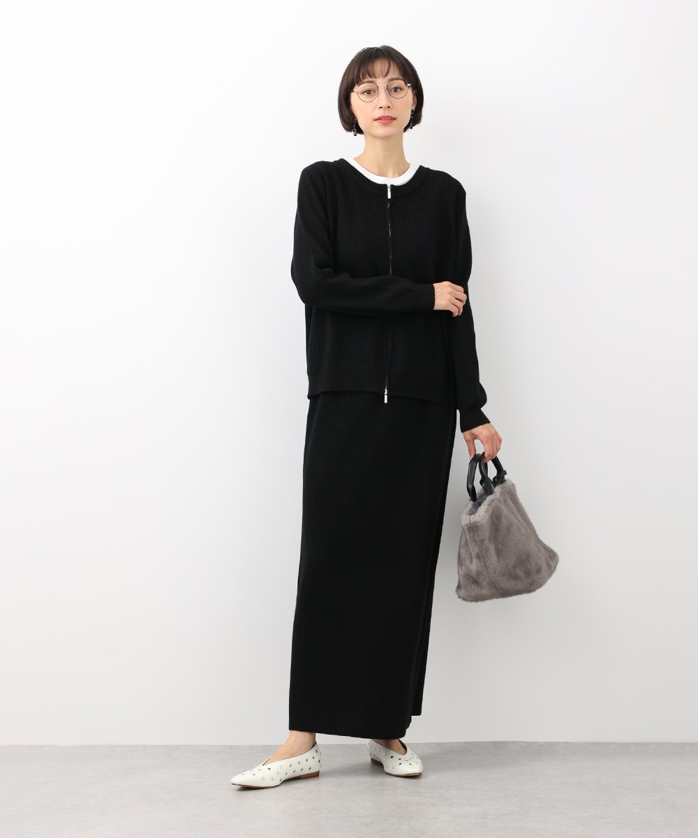 ZIPニット×スカートセット