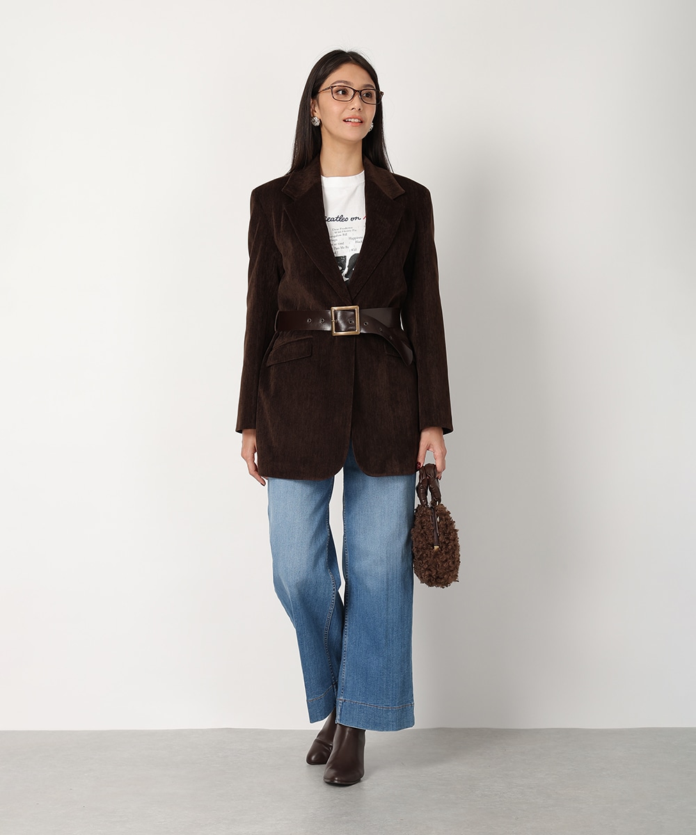 ベルト付きシングルジャケット