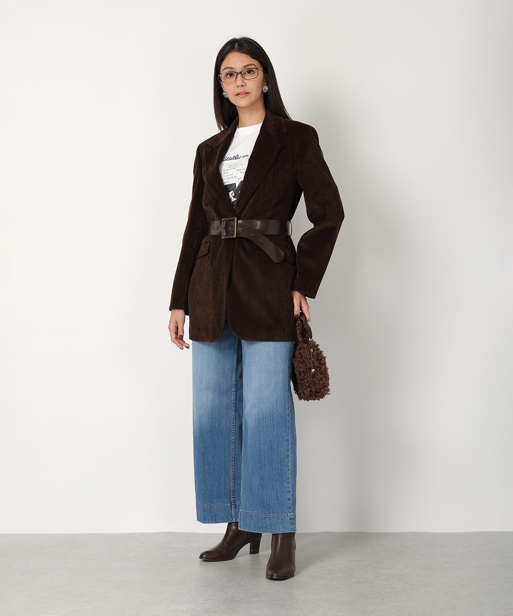 ベルト付きシングルジャケット