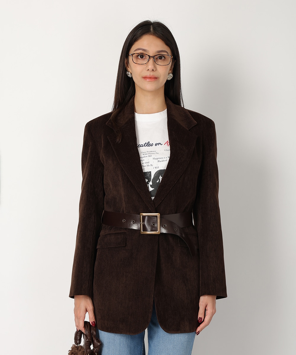 ベルト付きシングルジャケット