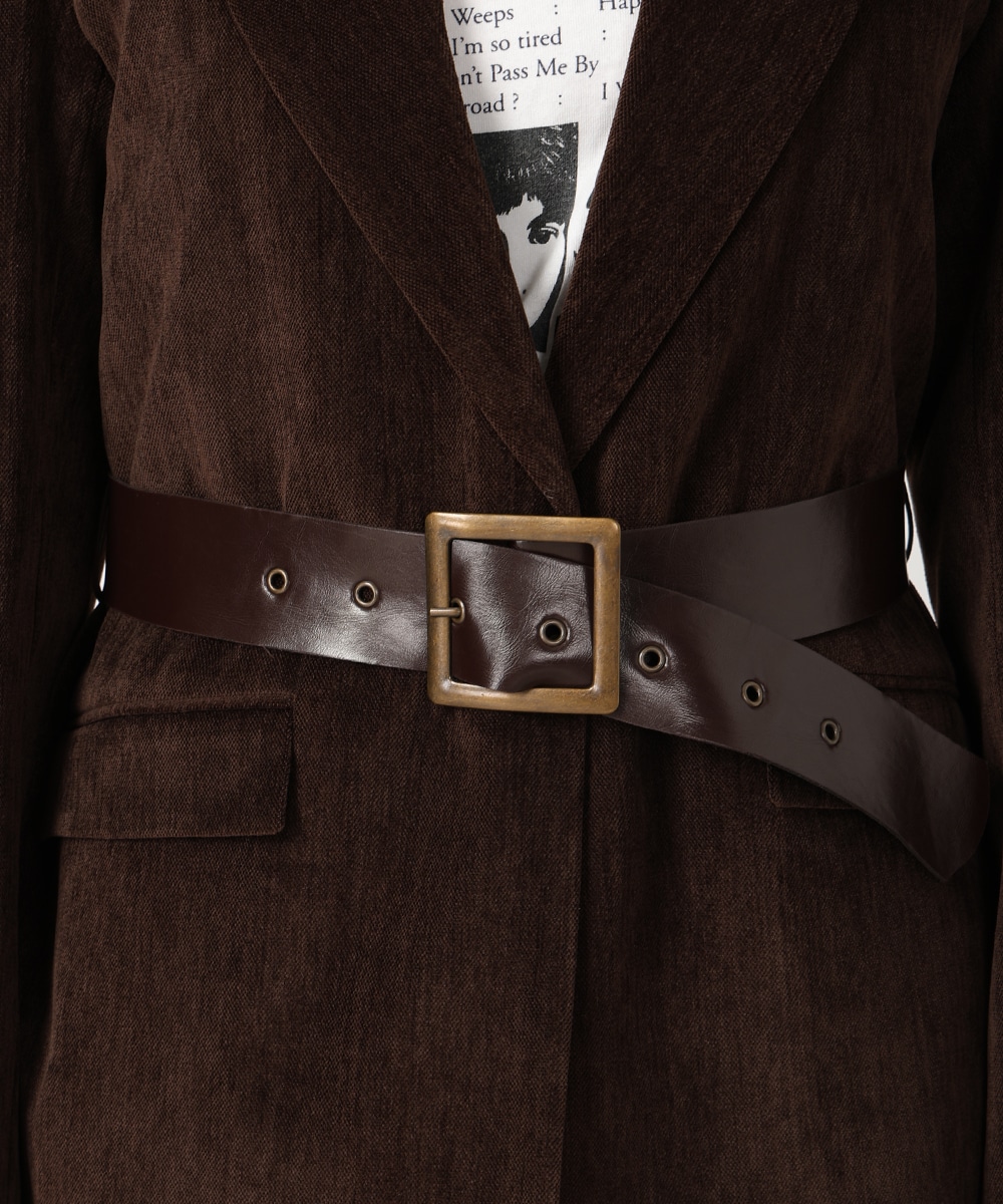 ベルト付きシングルジャケット