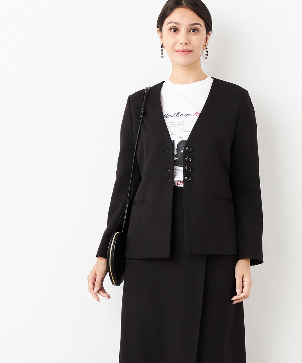  armoire capriceのノーカラージャケット