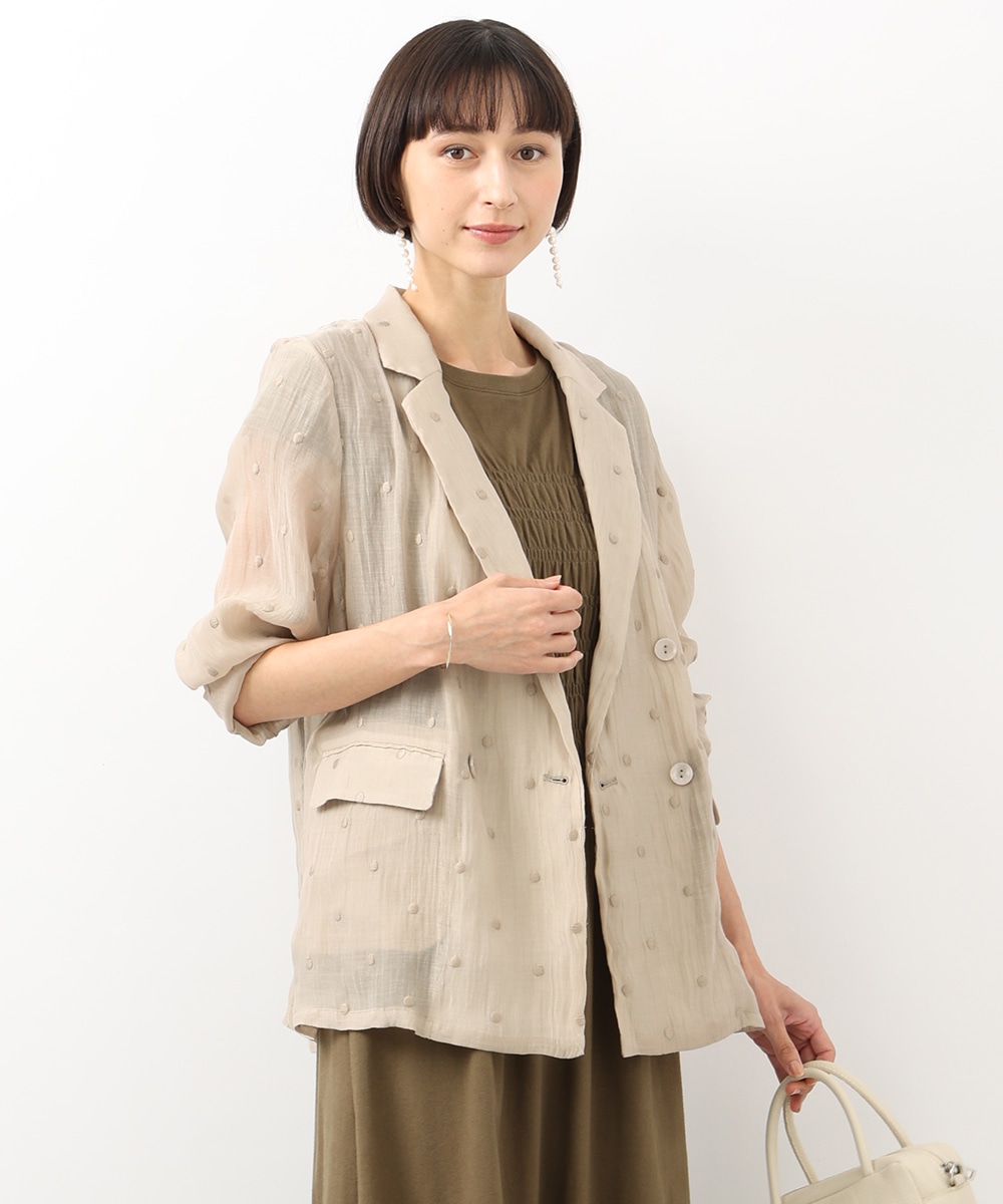 シアードット刺繍ジャケット