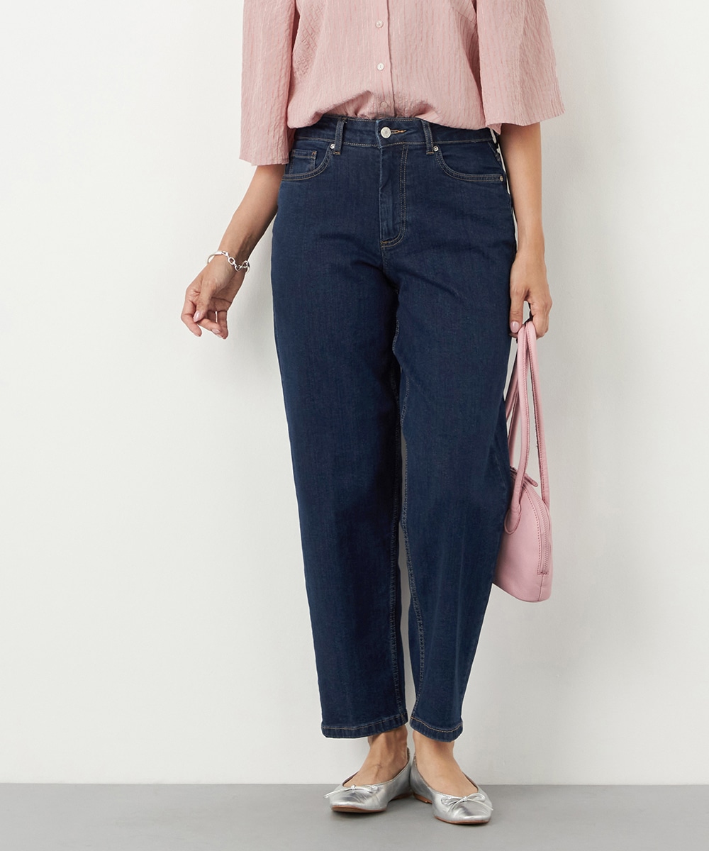  armoire capriceのバレルレッグストレッチデニム