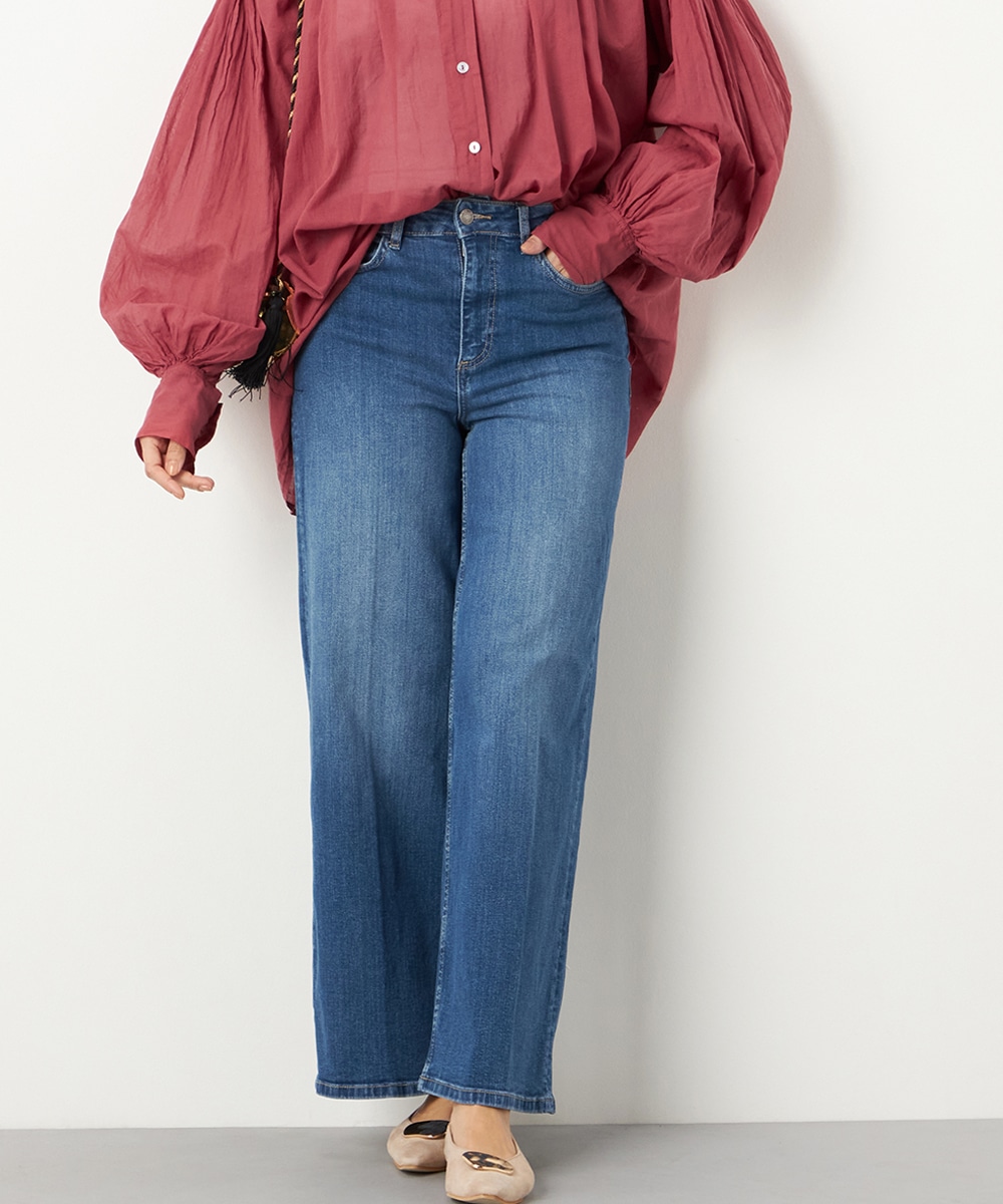  armoire capriceのワイドストレッチデニム