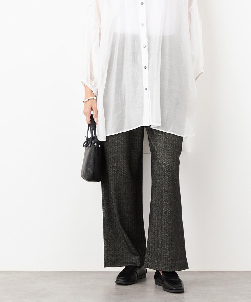  armoire capriceのヘリンボーンストライプパンツ