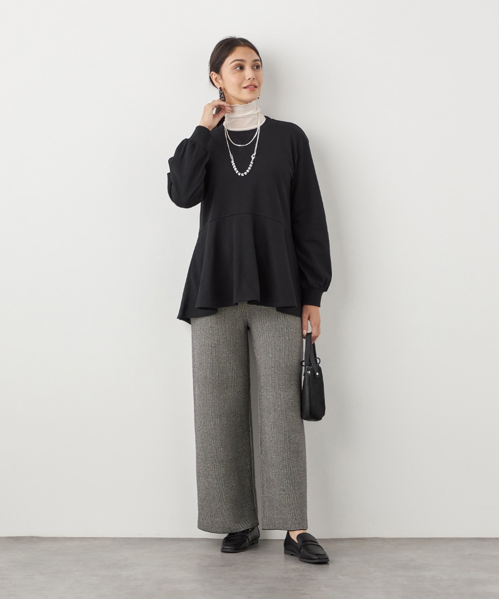 ヘリンボーンニットパンツ