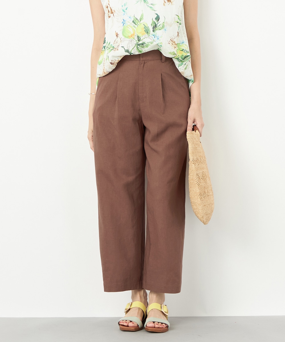  armoire capriceのリネン混とろみパンツ
