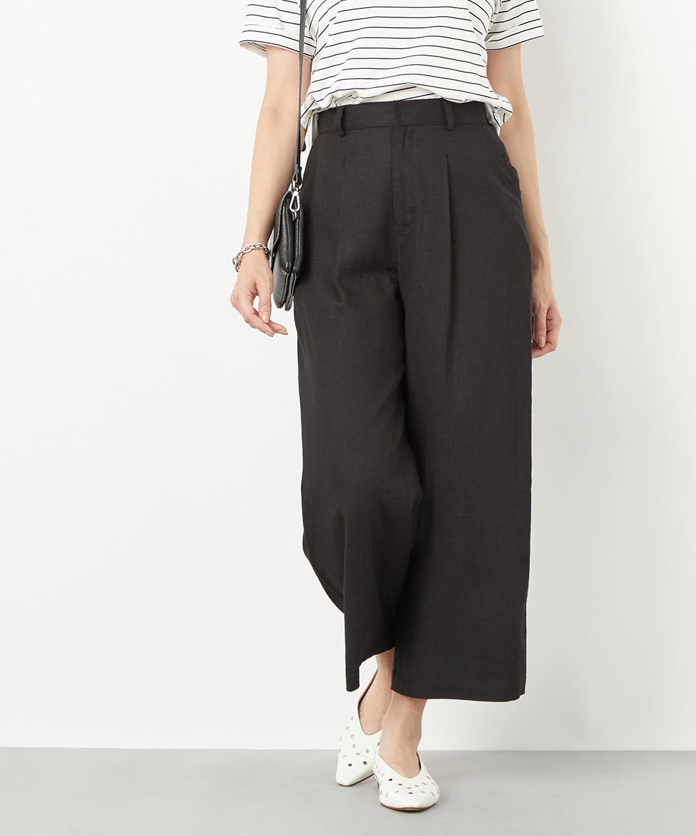  armoire capriceのリネン混とろみパンツ