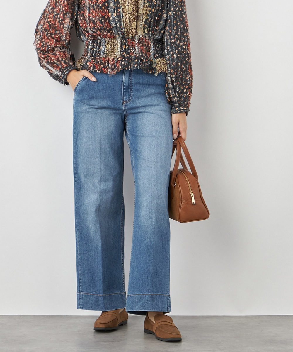  armoire capriceのストレッチデニムワイドパンツ