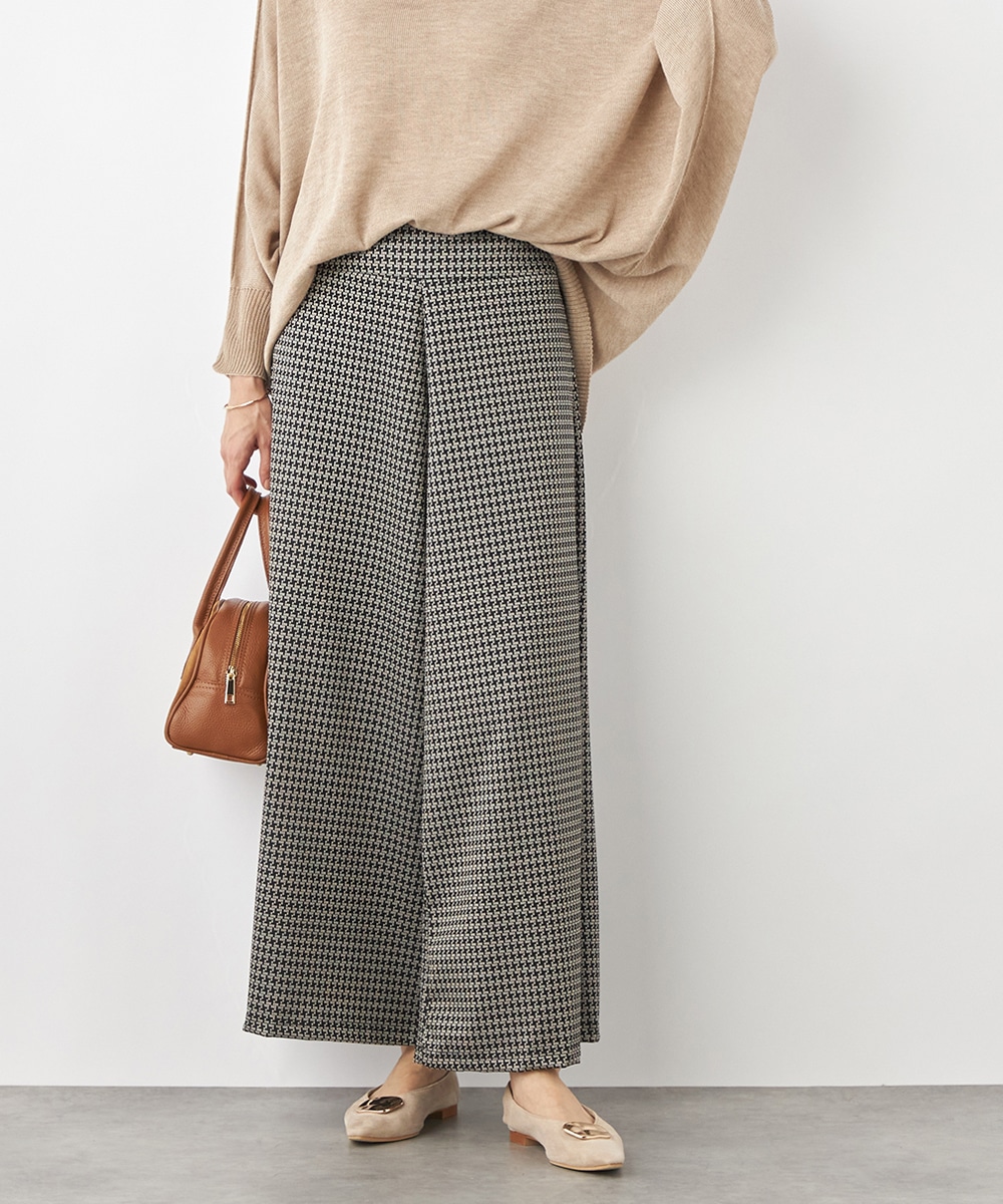  armoire capriceのプチジオメトリックプリントジャカードジャージパンツ