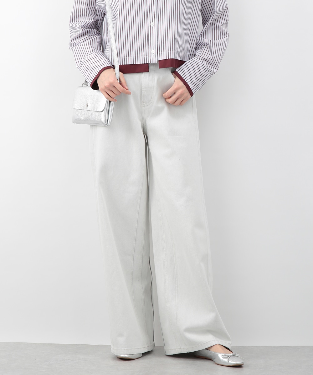 ステッチデザインデニムパンツ