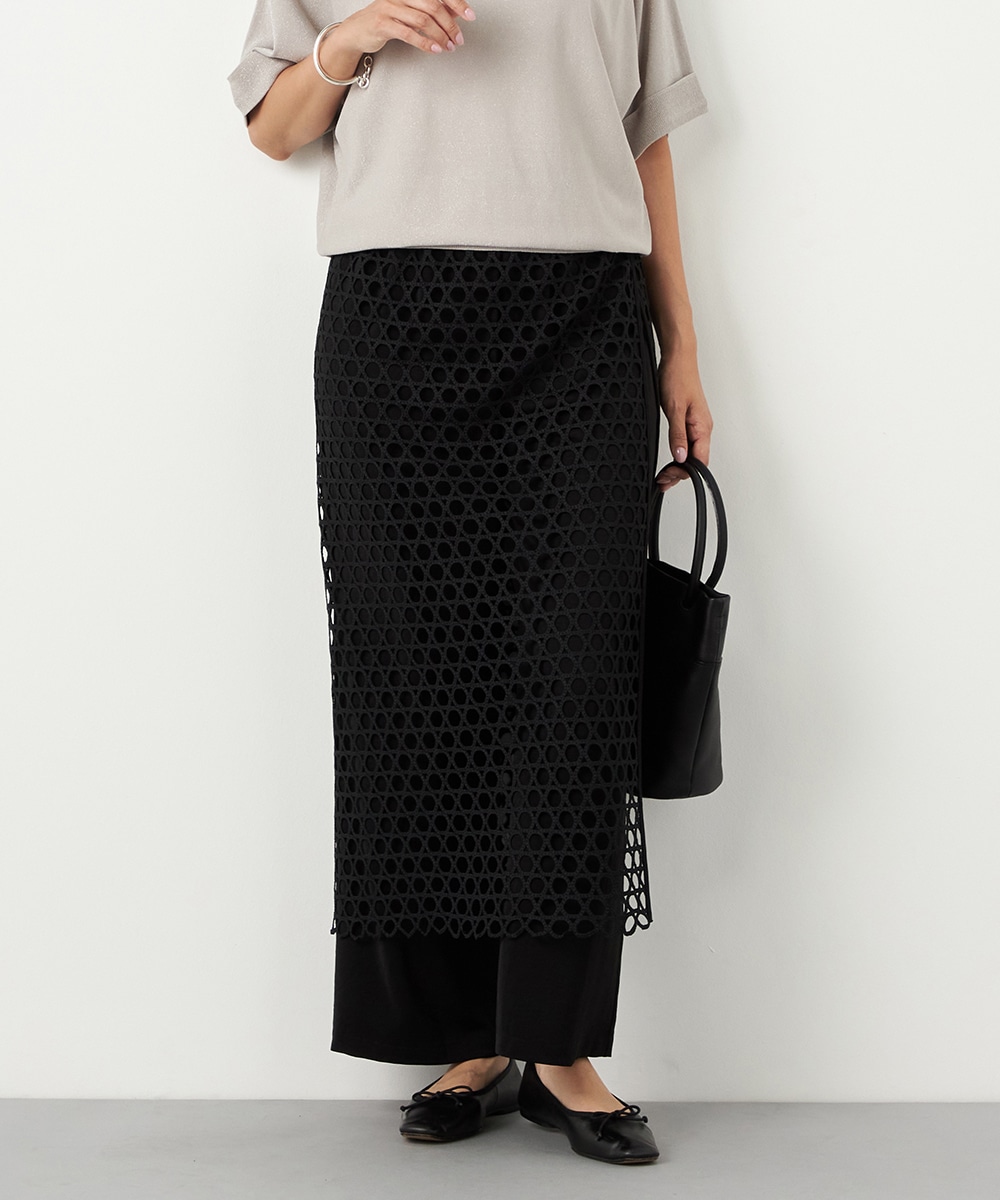  armoire capriceのメッシュレイヤードパンツ