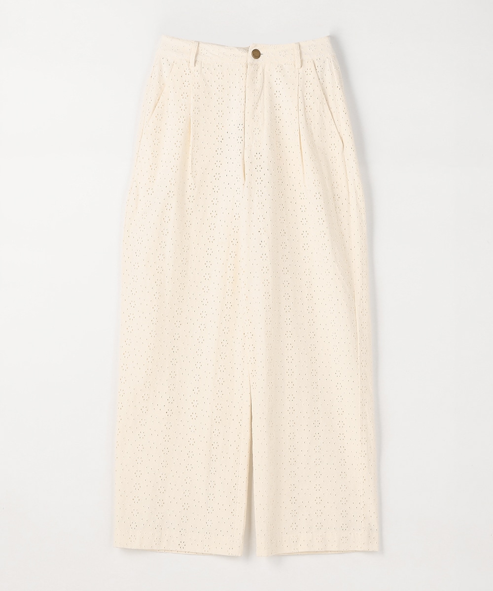 カットワークレースワイドパンツ