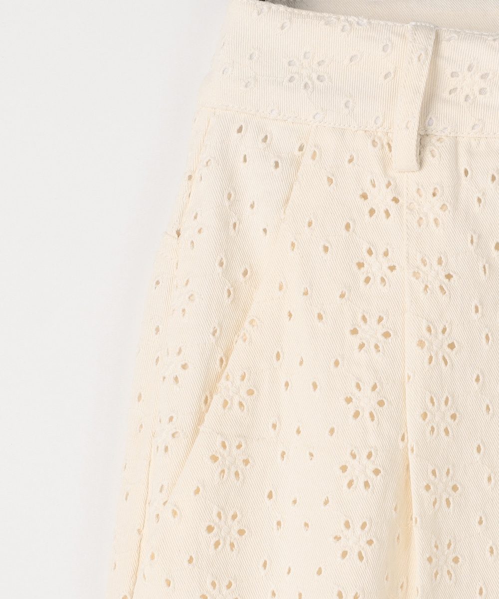 カットワークレースワイドパンツ