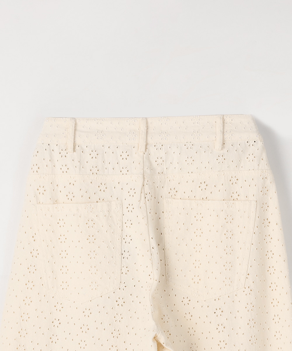 カットワークレースワイドパンツ