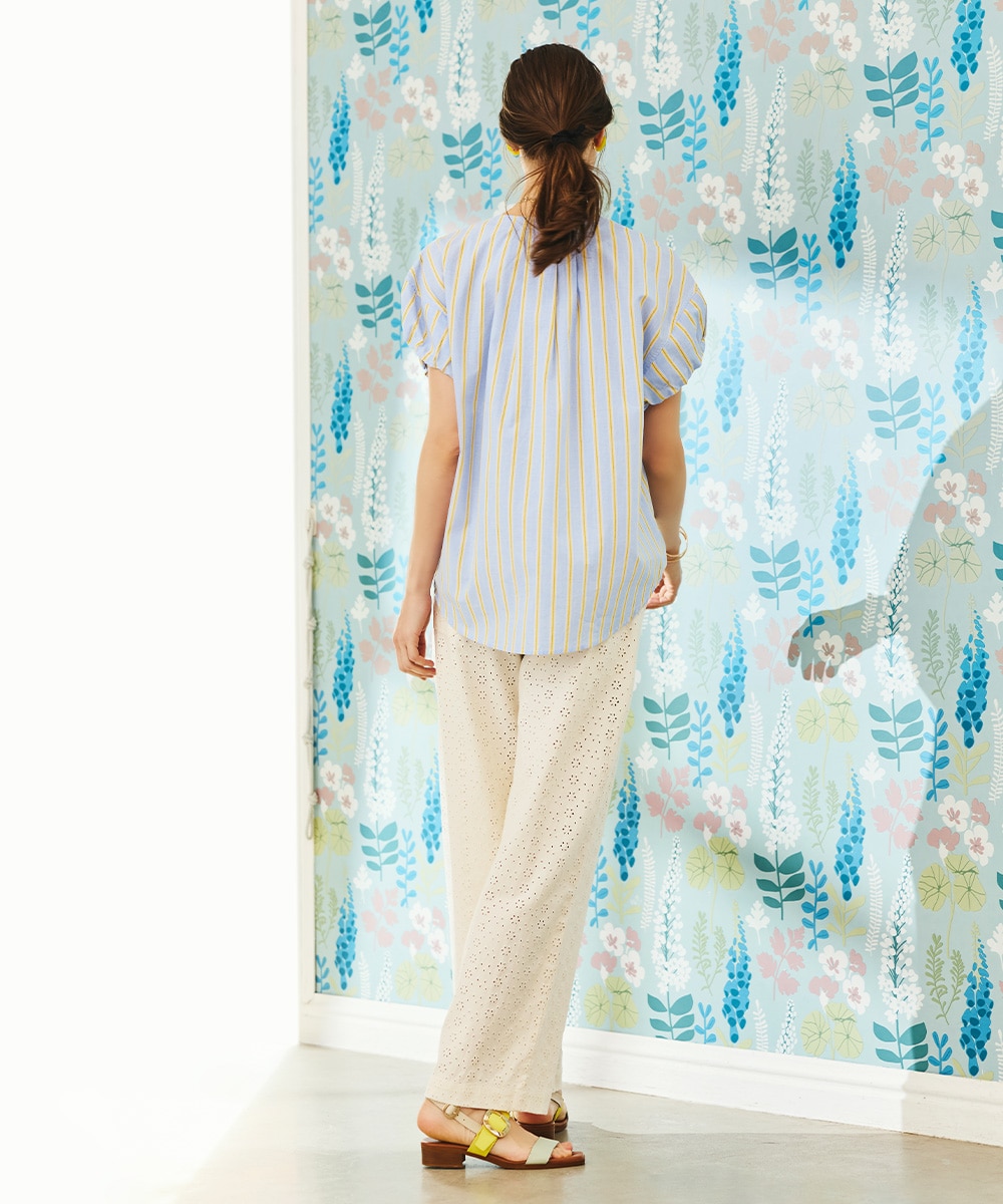 カットワークレースワイドパンツ