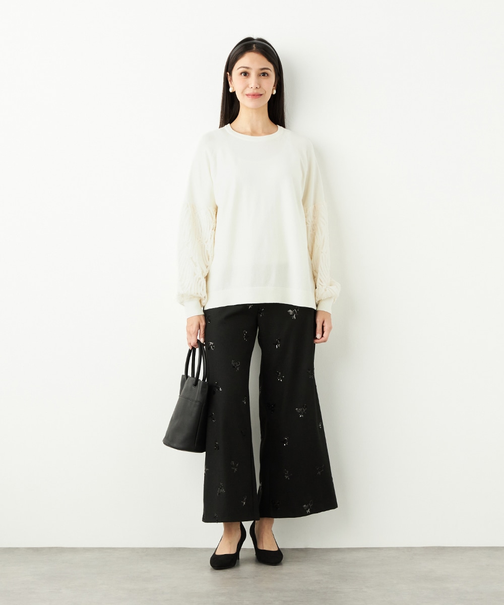 スパンコールワイドパンツ