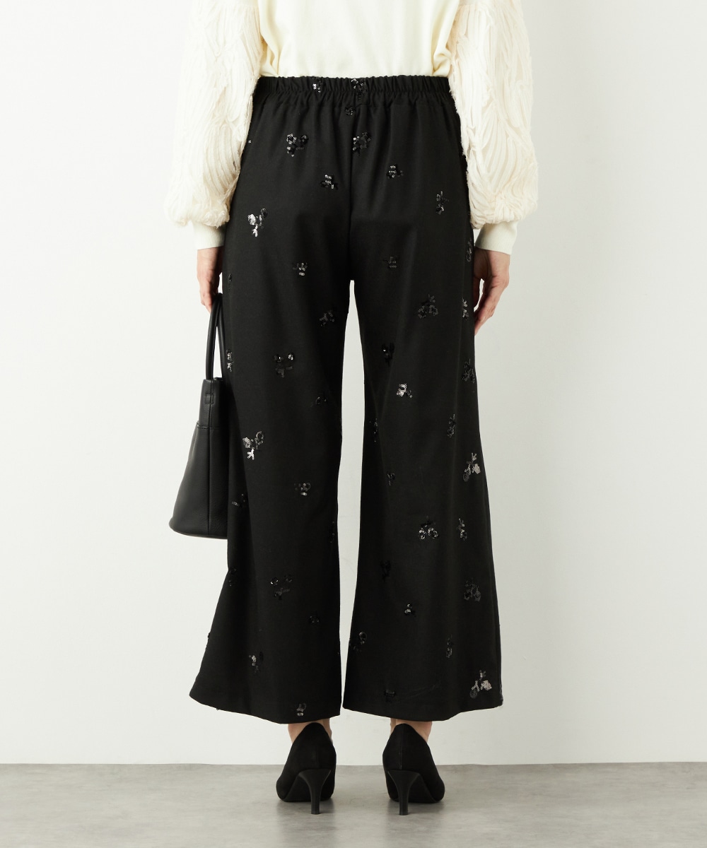 スパンコールワイドパンツ